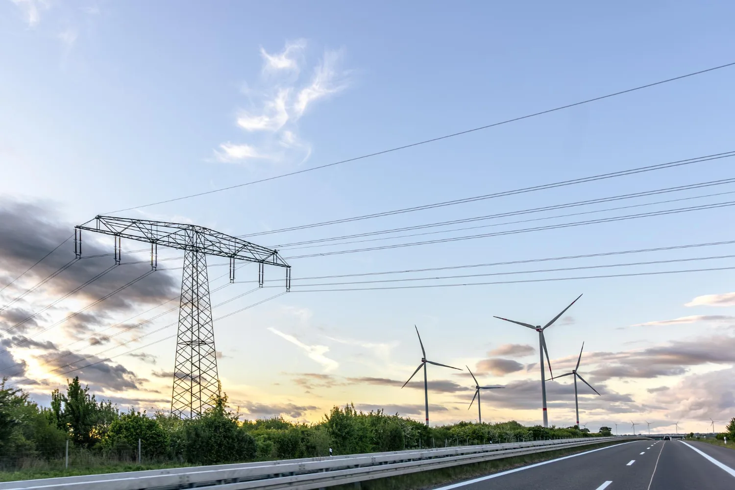 Wind turbine and power-generation infrastructure.